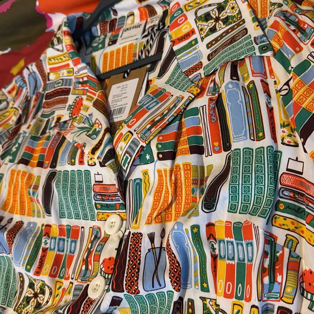 Adorable Joanie bookshelf print dress. NWT. US Women’s 14. Make an offer! - Picture 13 of 14